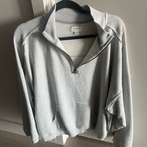 Oversized quarter zip sweatshirt